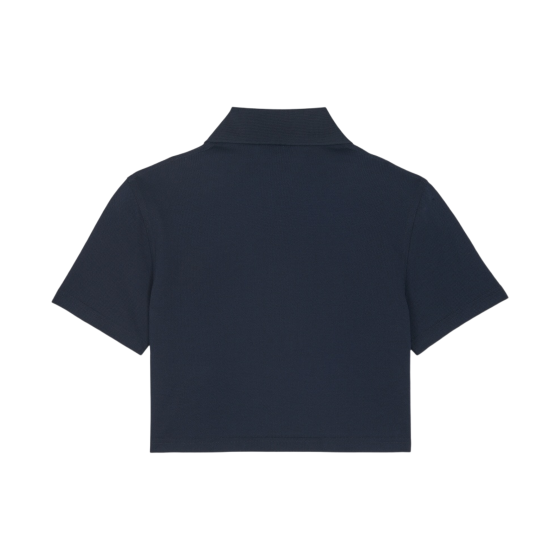 686218-YB2OC-4240 (W) Saint Laurent Monogram Cotton Pique Cropped Polo Shirt Marine - #2