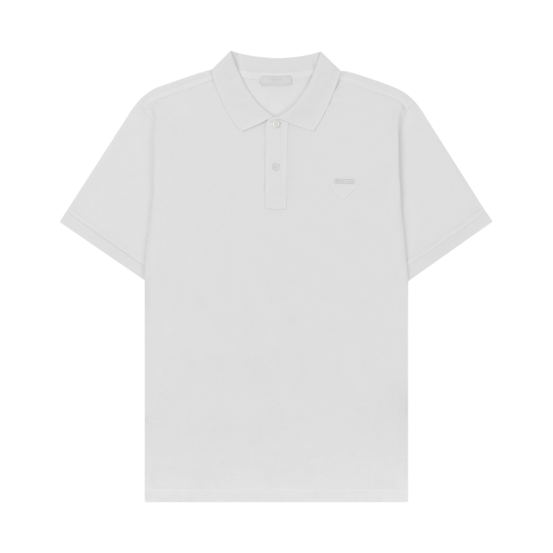 프라다 피케 폴로 셔츠 화이트(Prada Pique Polo Shirt White) - 1