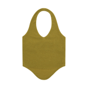Don't Ask My Plan Halternek Knit Vest - Olive