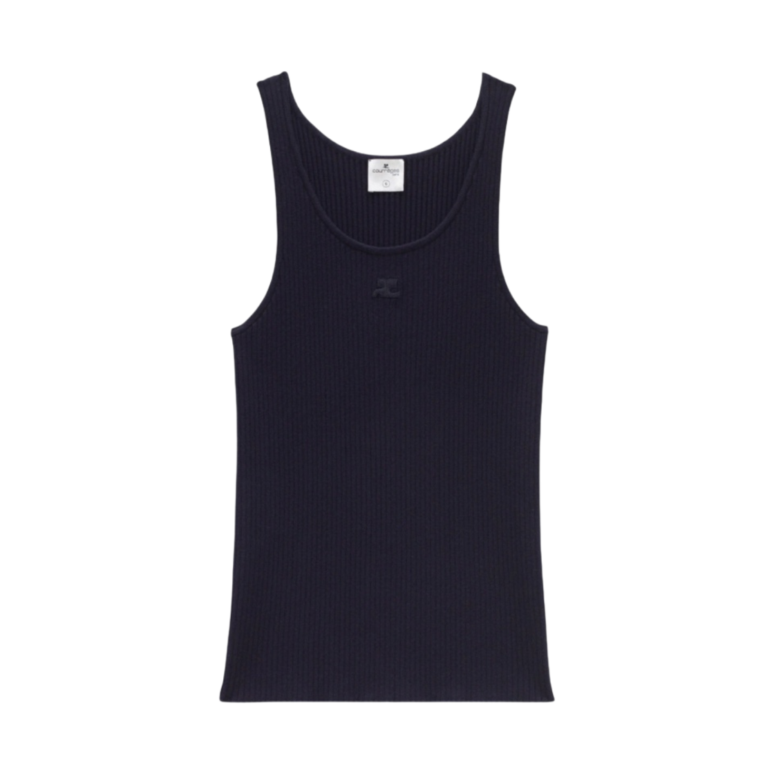 꾸레쥬 립 니트 탱크탑 네이비(Courreges Rib Knit Tank Top Navy) - 1