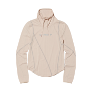 (W) Mischief Draped Turtleneck Top Beige
