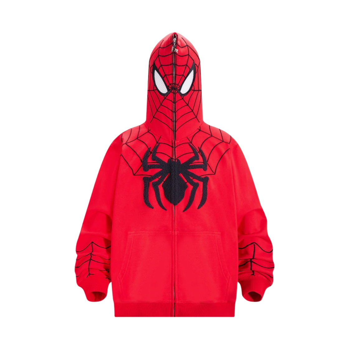 - Kakazzy Full Zip Hoodie Spider Man Red