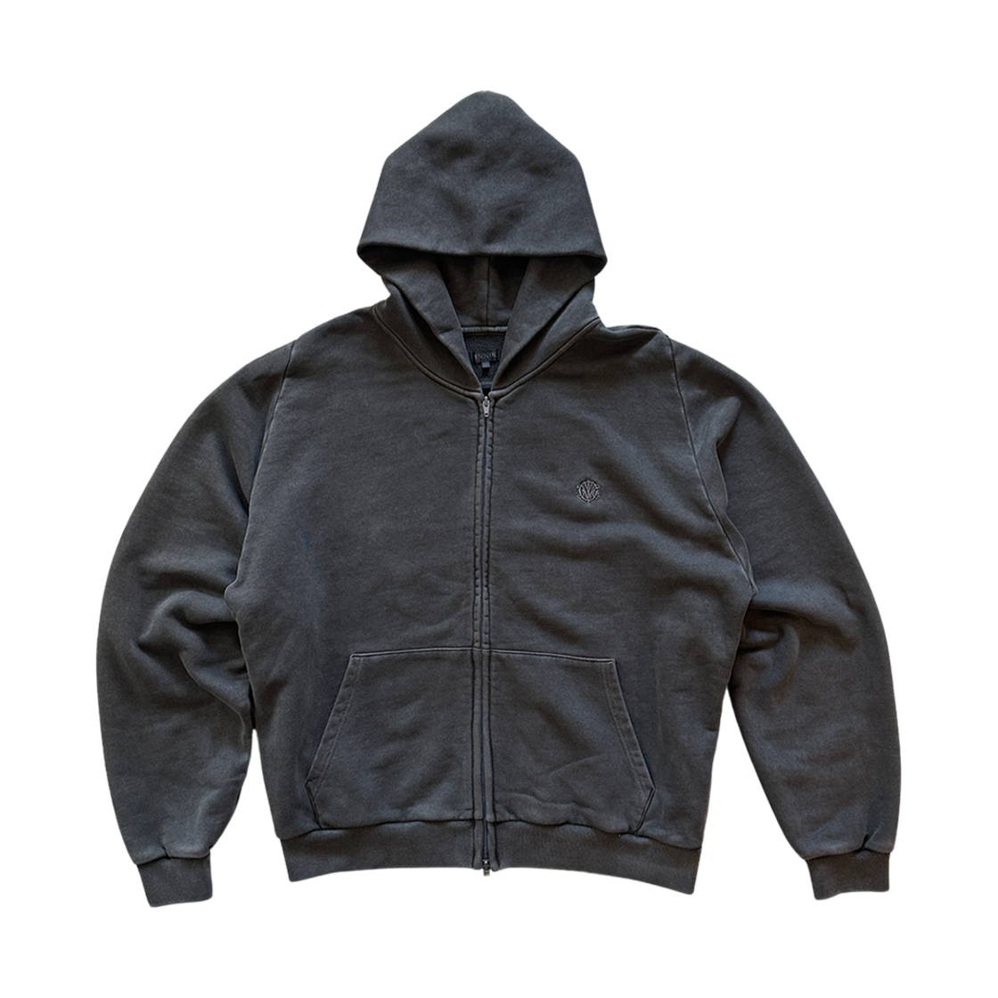 이니어 에이지드 헤비웨이트 후드 집업 다크 테라조(Innir Aged Heavyweight Hood Zipup Dark Terazzo)