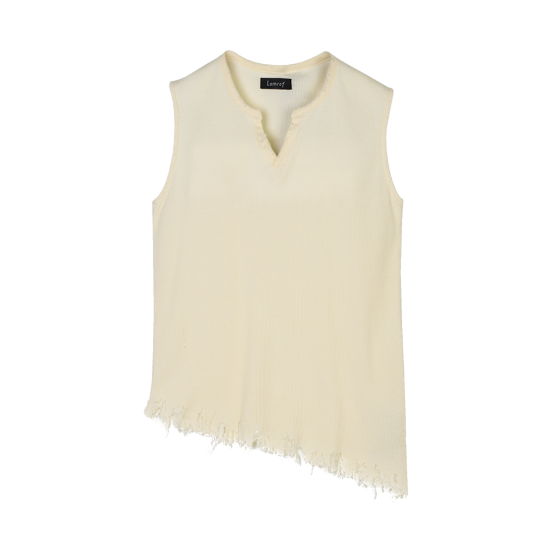 람로프 보로 슬랜티드 슬리브리스 화이트 - 25SS(Lamrof Boro Slanted Sleeveless White - 25SS)
