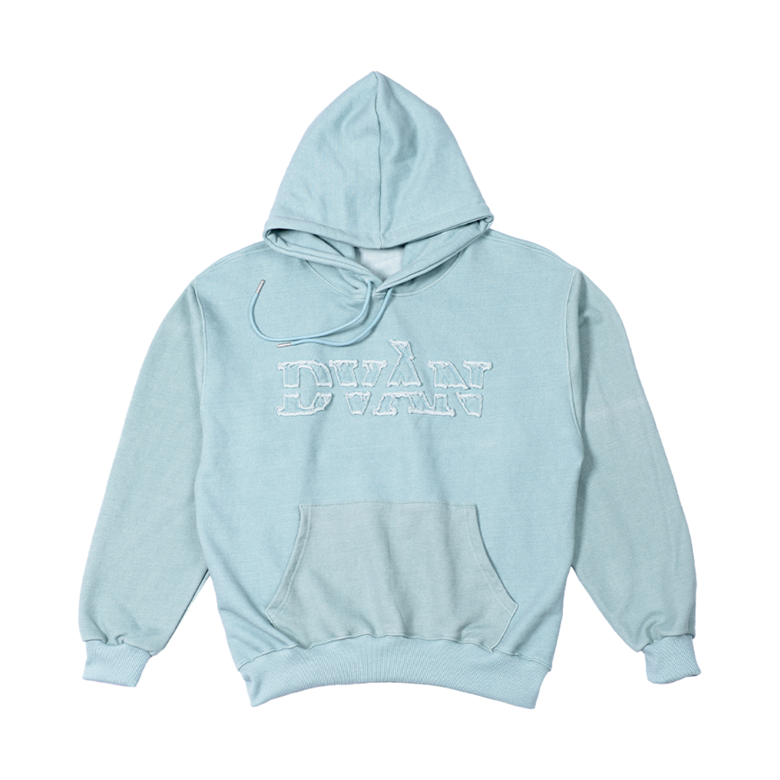 드반 데미지 피그먼트 후드 민트(DVAN Damaged Emb Pigment Hoodie Ice Mint)