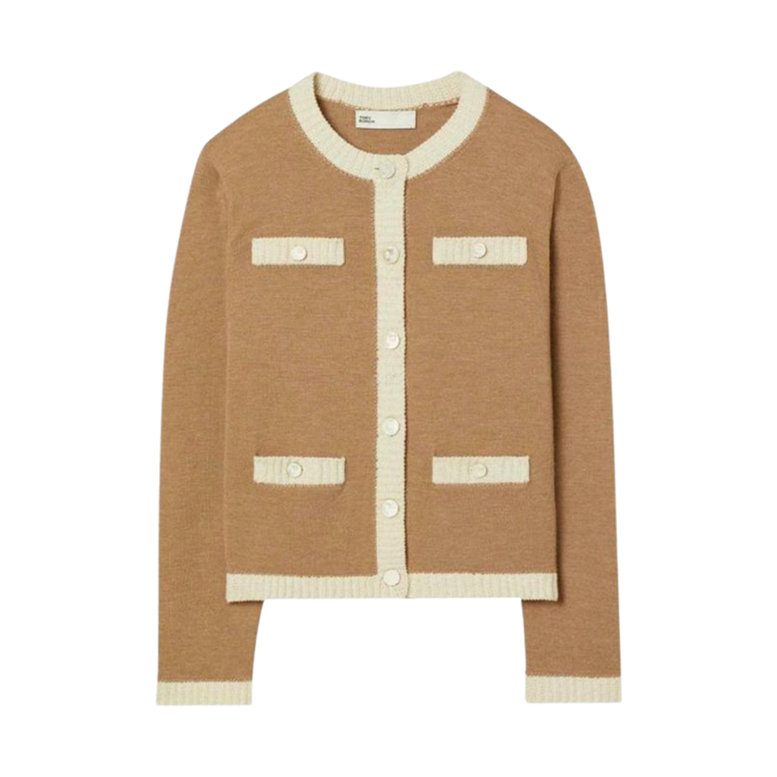 162763-265 (W) Tory Burch Kendra Cardigan Beige