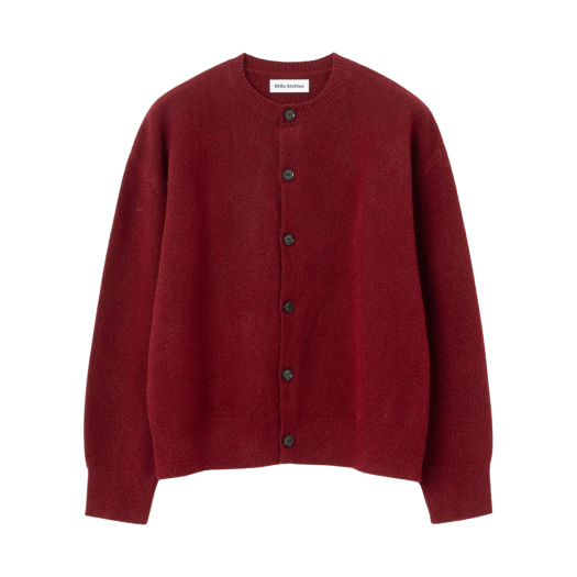 ML315RE Millo Archive Crop Move Cardigan Red