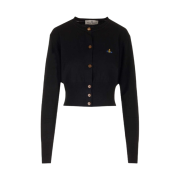 (W) Vivienne Westwood Bea Cropped Cardigan Black