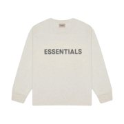 Essentials 3D Silicon Applique Boxy Long Sleeve T-Shirt Oatmeal/Oatmeal Heather/Light Heather Oatmeal 2020