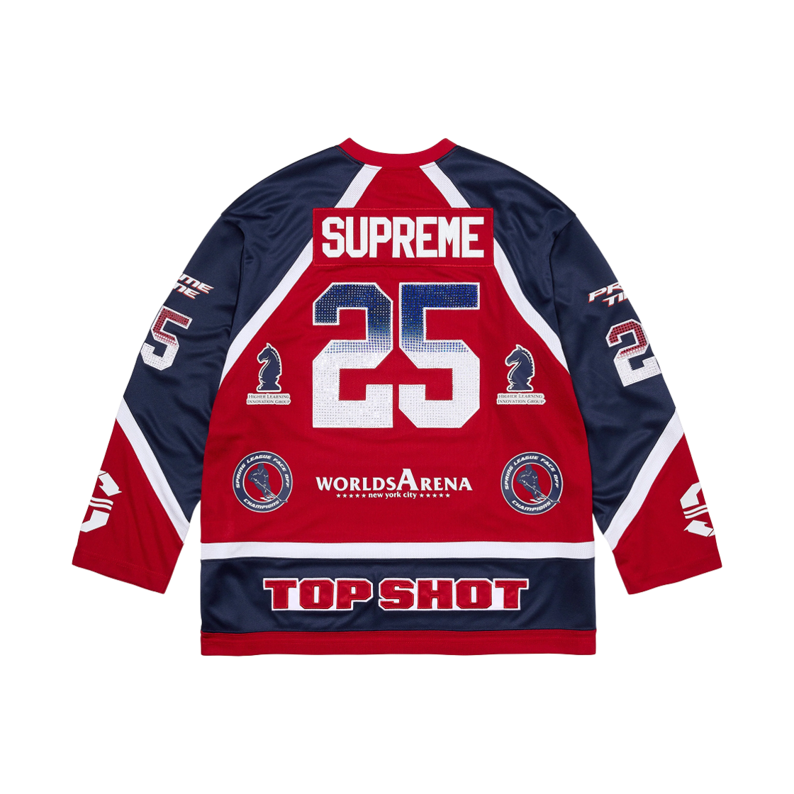 슈프림 라인스톤 하키 저지 레드 - 25SS
