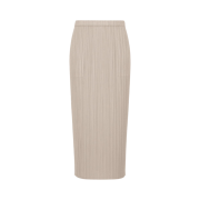 (W) Pleats Please Issey Miyake New Colorful Basics 4 Skirt Greige
