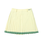 (W) Malbon Golf Color Line Pleats Skirt Lemon