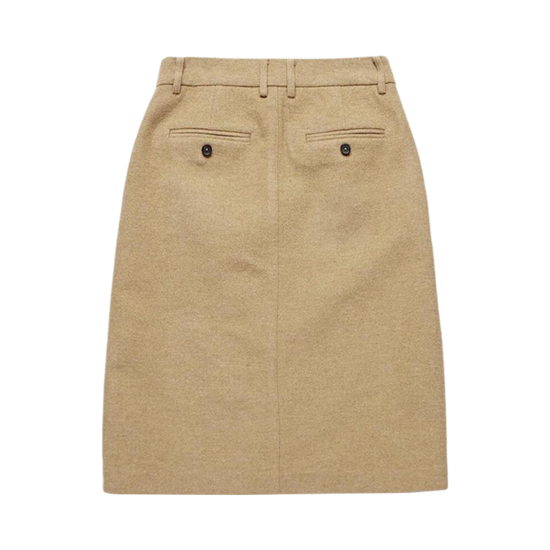 (W) 던스트 A 라인 미디 울 스커트 카멜 베이지((W) Dunst A-Line Midi Wool Skirt Camel Beige)