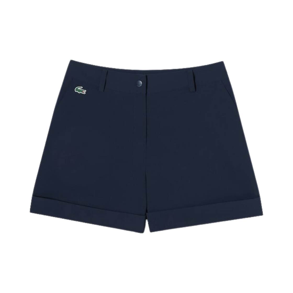 (W) 라코스테 골프 스트래치 버뮤다 쇼츠 네이비 블루((W) Lacoste Golf Stretch Bermuda Shorts Navy Blue) - 1
