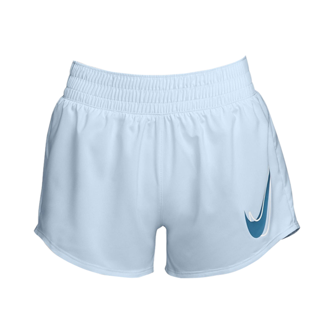 (W) Nike One Dri-Fit Mid Rise Brief Lined Running Shorts Blue Tint - Asia