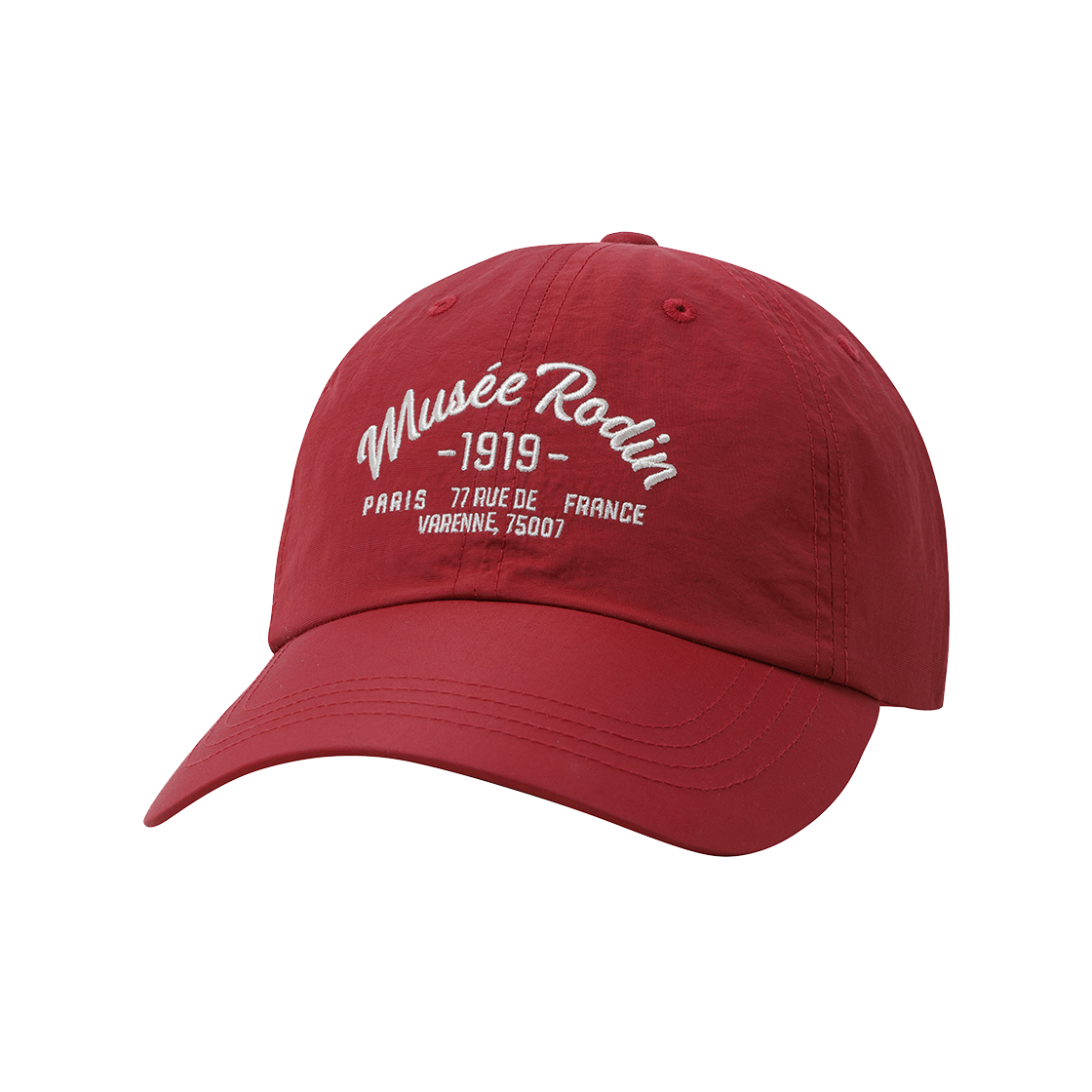 QQ323ACP83_DRD0 le coq sportif Life Nylon Arch Lettering Ball Cap Deep Red