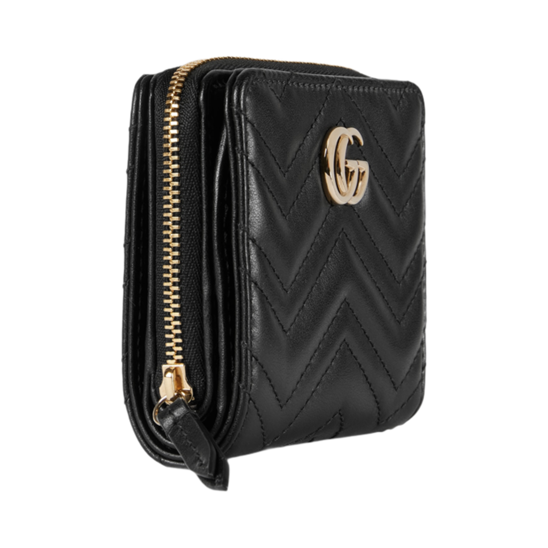 구찌 GG 마몽 미니 집 지갑 블랙(Gucci GG Marmont Mini Zip Wallet Black) - 2