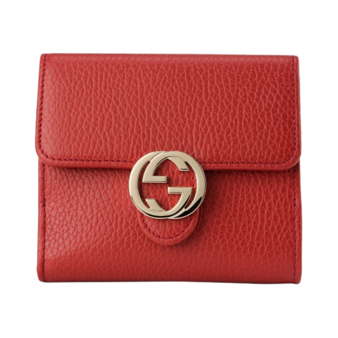 구찌 GG 인터로킹 플랩 지갑 레드(Gucci GG Interlocking Flap Wallet Red) - 1