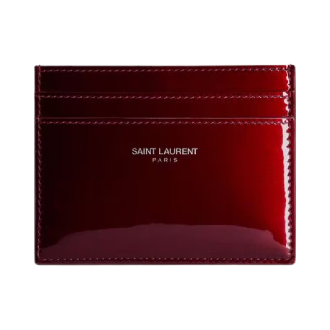 생로랑 파리 카드 케이스 페이턴트 레더 보르도(Saint Laurent Paris Card Case in Patent Leather Bordeaux) - 1