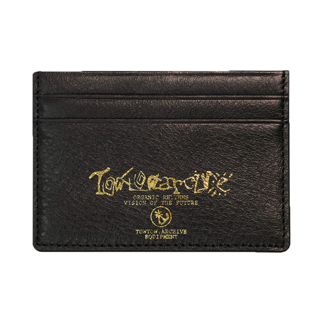 TTA52ABAW001BK TOWTOW.ARCHIVE Etching Logo Card Wallet Black