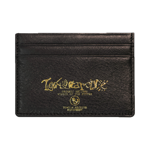 TTA52ABAW001BK TOWTOW.ARCHIVE Etching Logo Card Wallet Black