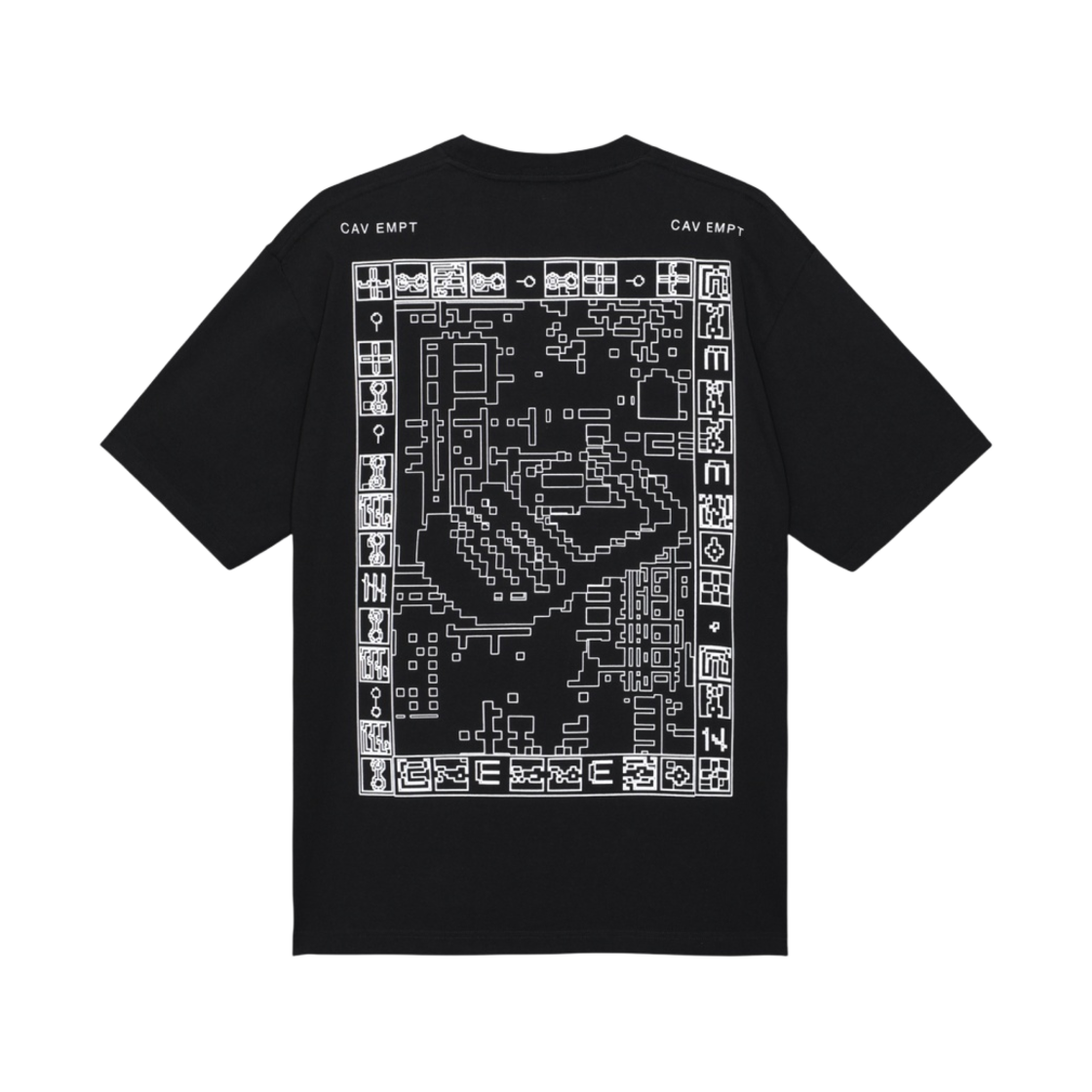 카브엠트 코럽티드 프레임 티셔츠 블랙 - 23SS(Cav Empt Corrupted Frame T-Shirt Black - 23SS)