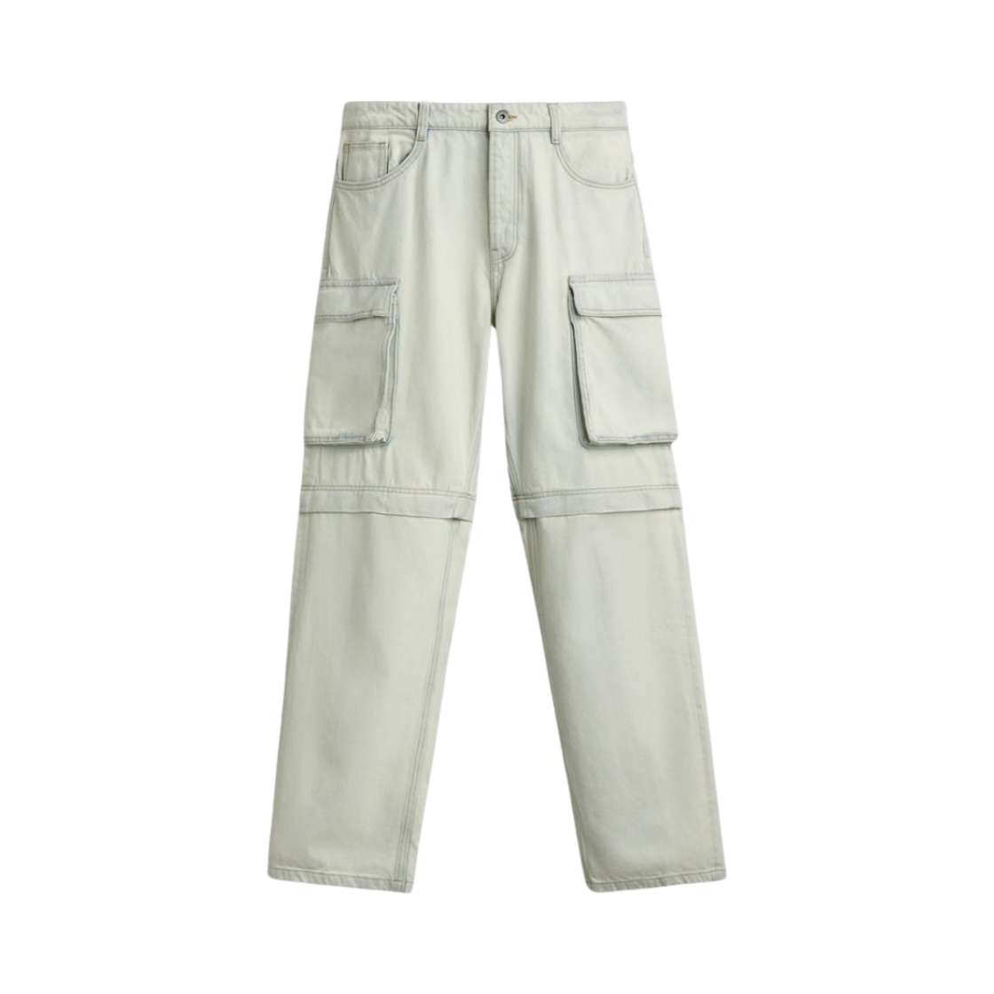 자라 디테처블 카고 진 라이트 블루(Zara Detachable Cargo Jeans Light Blue)