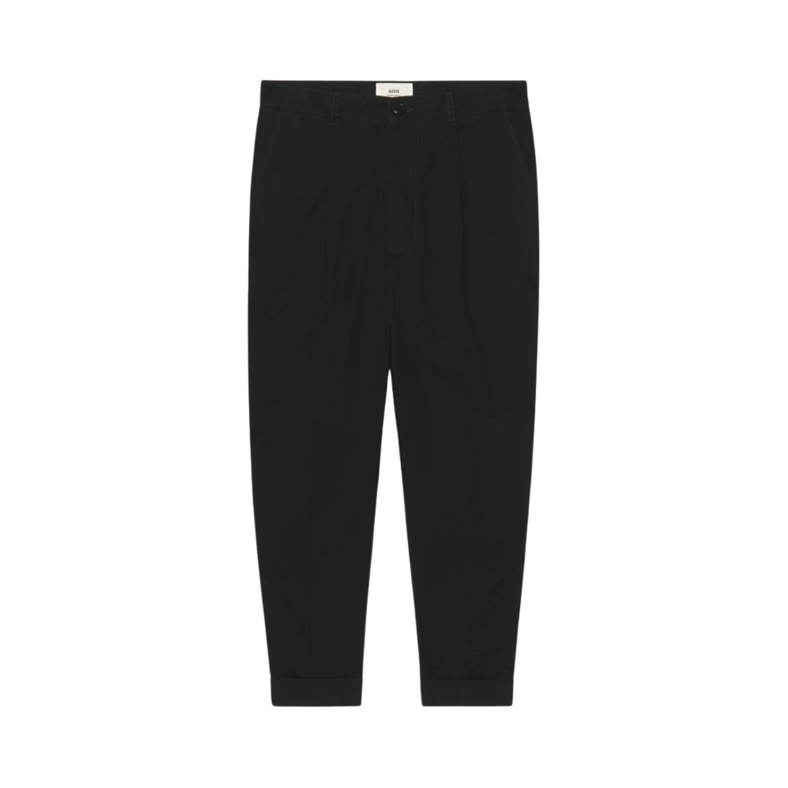아미 캐롯 오버사이즈 트라우저 블랙(AMI Carrot Oversize Trousers Black) - 1
