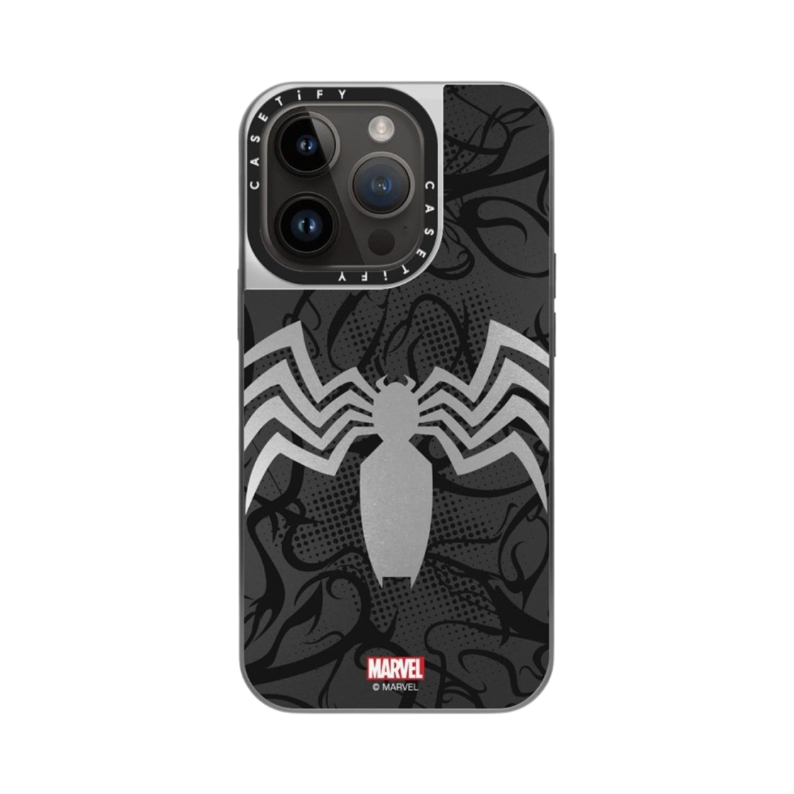 케이스티파이 x 마블 아이폰 베놈 수트 맥세이프 미러 케이스 실버 미러 실버 범퍼(Casetify x Marvel iPhone Venom Suit Magsafe Mirror Case Silver Mirror Silver Bumper) - 3