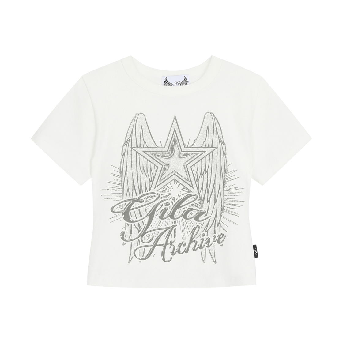 GL25SUTP02WH Gila Archive Star Wing Crop T-Shirt White