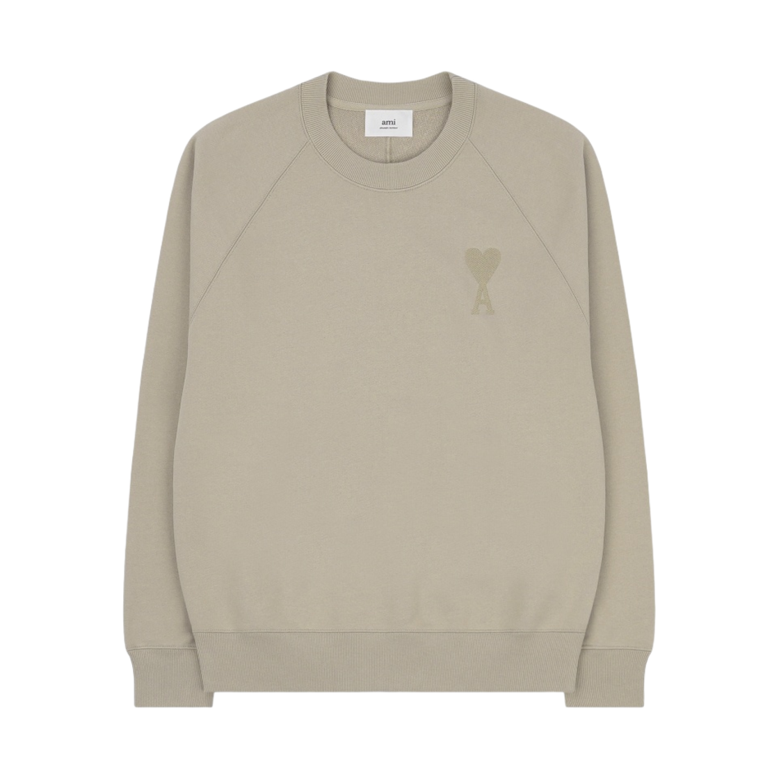 아미 톤온톤 하트 로고 스웨트셔츠 베이지 - 22SS