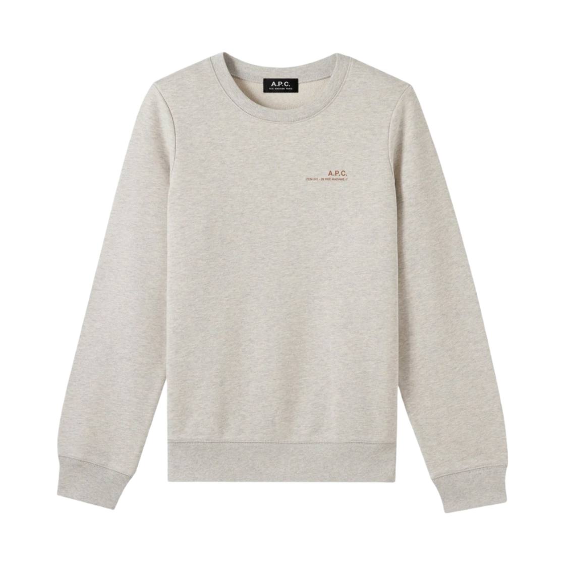 (W) 아페쎄 아이템 F 스웨트셔츠 헤더 에크루((W) A.P.C. Item F Sweatshirt Heather Ecru) - 1