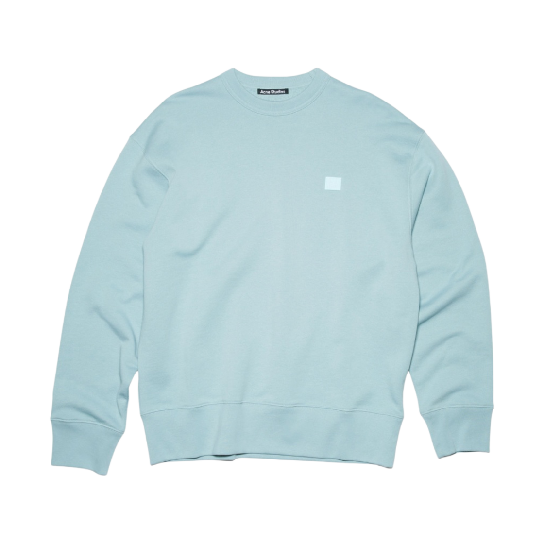 CI0072-AQH Acne Studios Fonbar Face Crewneck Sweatshirt Ice Blue