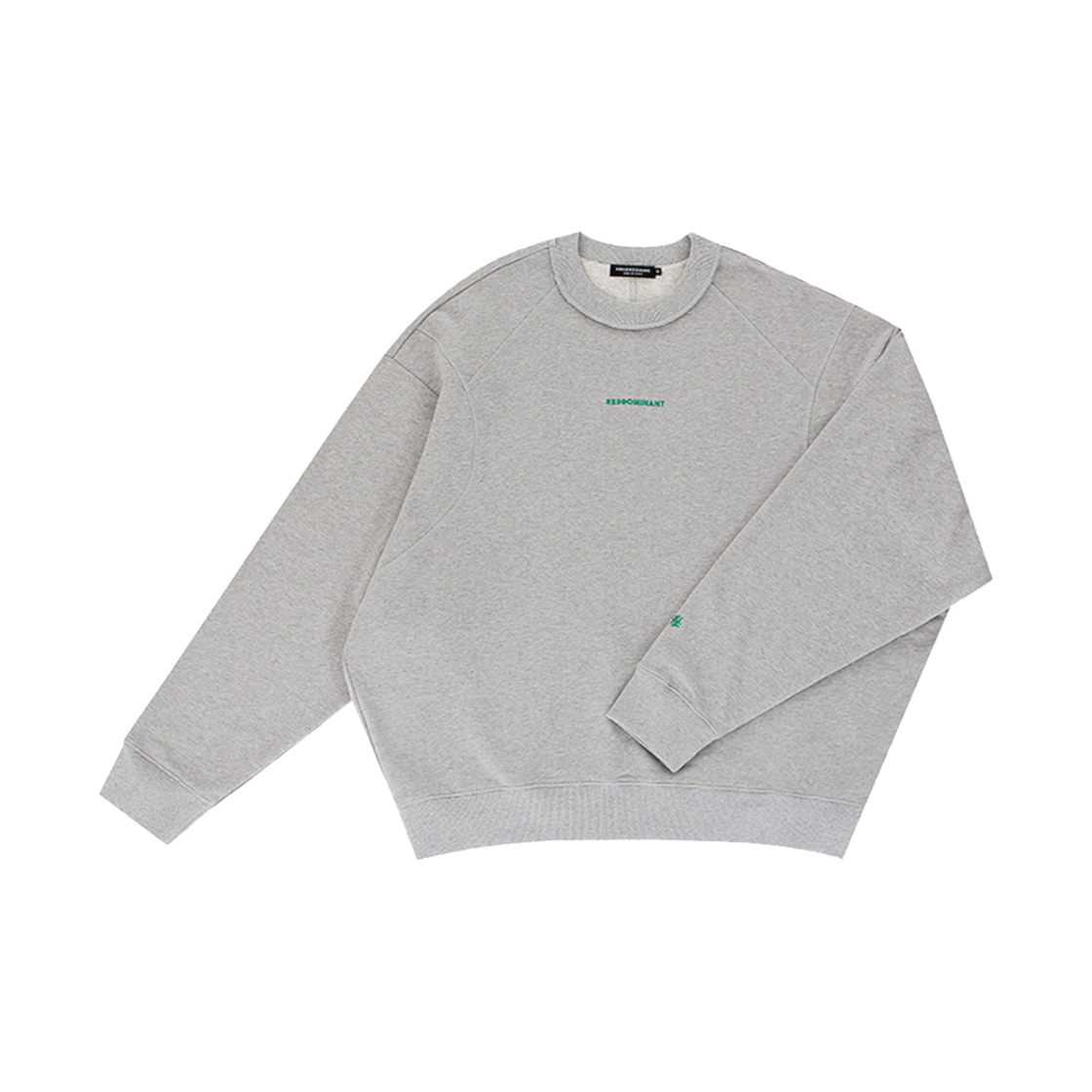 FW23TLM040GY Hongwoosung Cover Stitch Sweat Shirt With A Embroidery Logo Gray