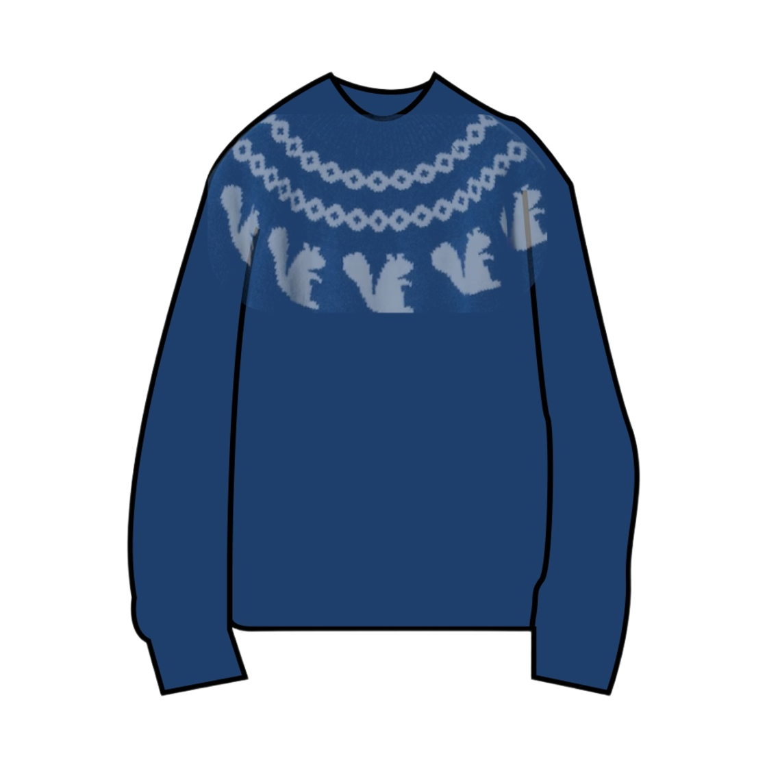(W)  유니클로 x JW 앤더슨 자카드 크루넥 롱슬리브 스웨터 블루 - KR((W) Uniqlo x JW Anderson Jacquard Crew Neck Long Sleeve Sweater Blue - KR)