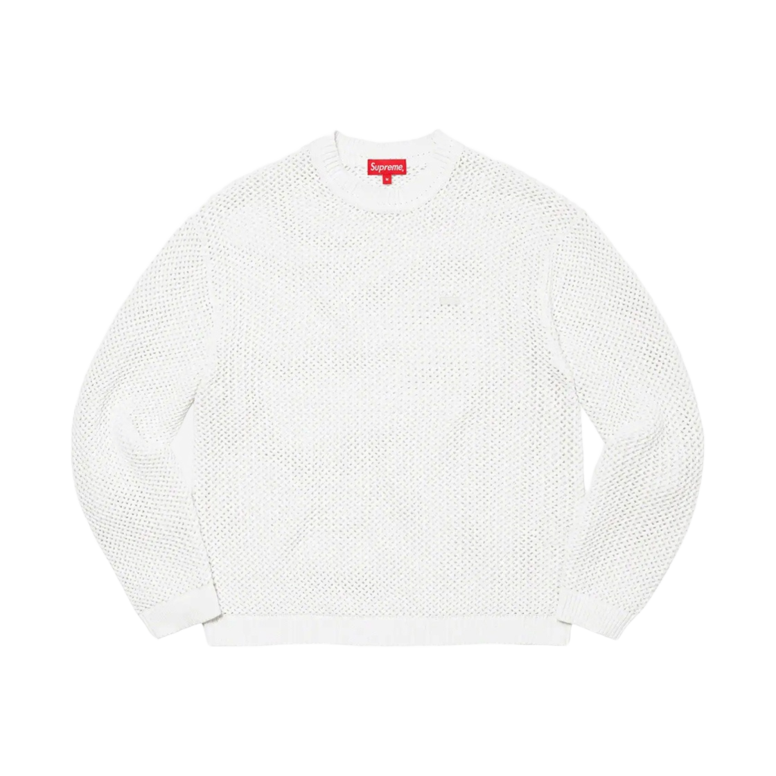 슈프림 오픈 니트 스몰 박스 스웨터 화이트 - 22SS(Supreme Open Knit Small Box Sweater White - 22SS) - 1