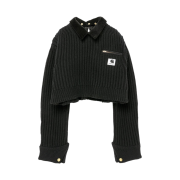 (W) Sacai x Carhartt WIP Knit Pullover Detroit Black