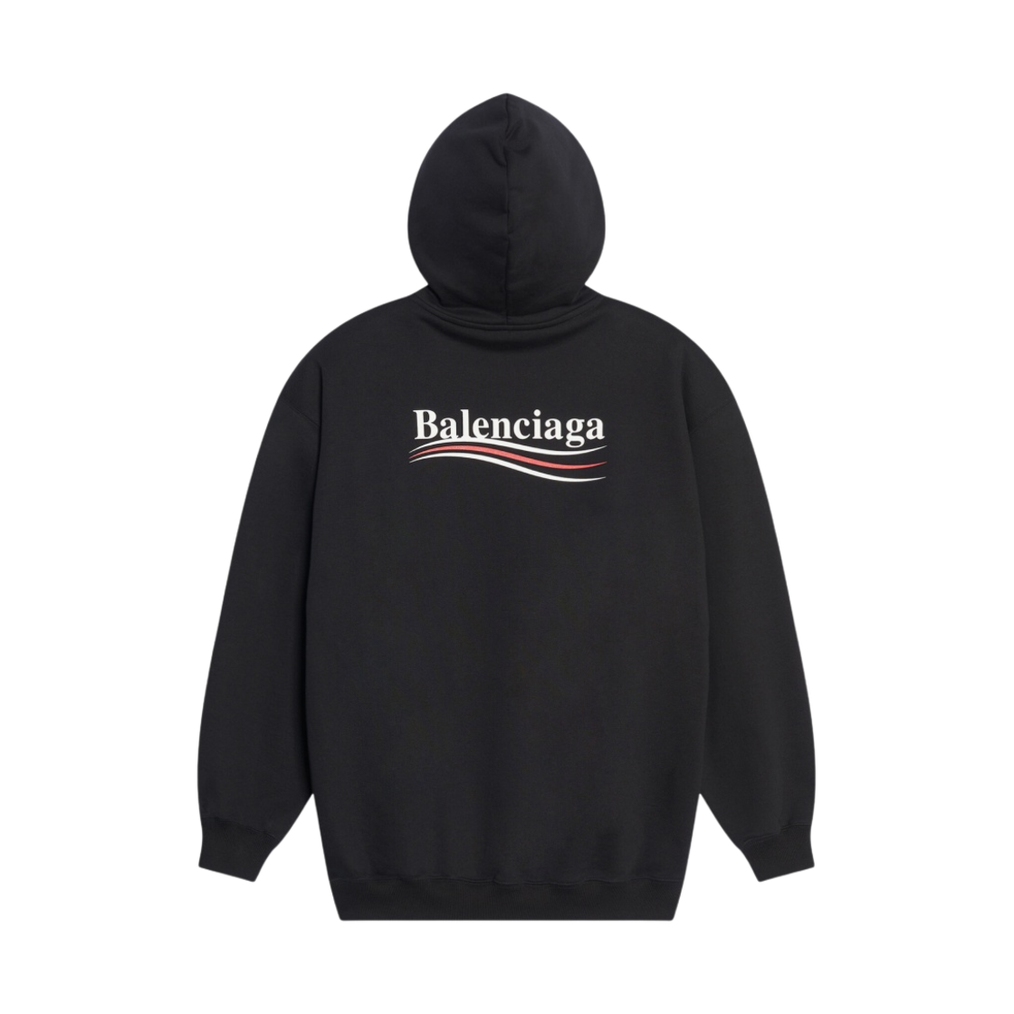 (W) 발렌시아가 폴리티컬 캠페인 후드 라지 핏 블랙((W) Balenciaga Political Campaign Hoodie Large Fit Black) - 2