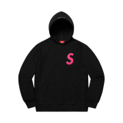 Supreme S Logo Hooded Sweatshirt Black - 19FW