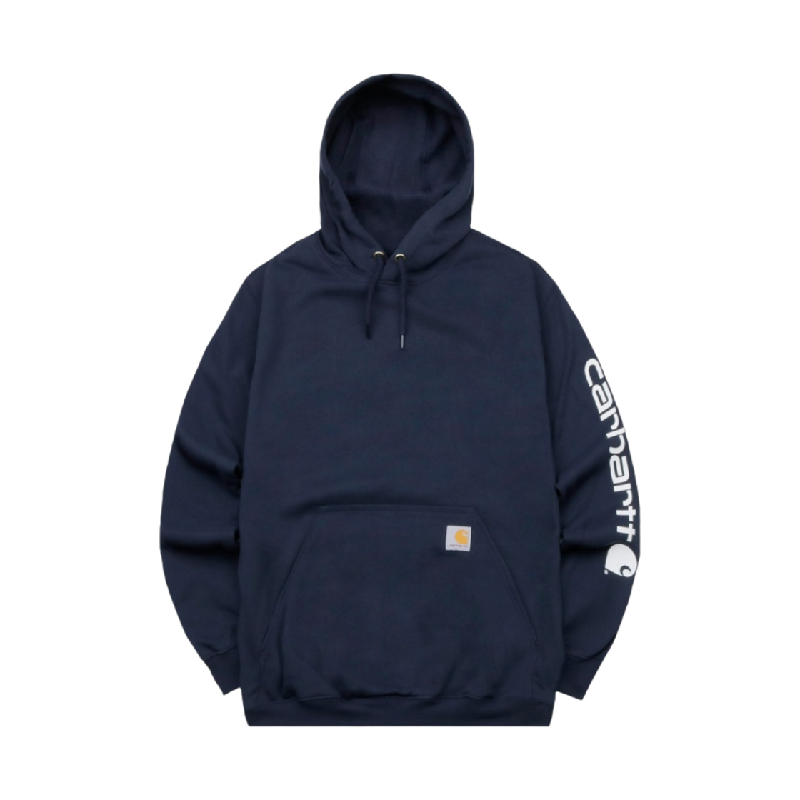 칼하트 루즈핏 미드웨이트 레귤러 로고 슬리브 그래픽 후드 뉴 네이비(Carhartt Loose Fit Midweight Regular Logo Sleeve Graphic Hoodie New Navy)