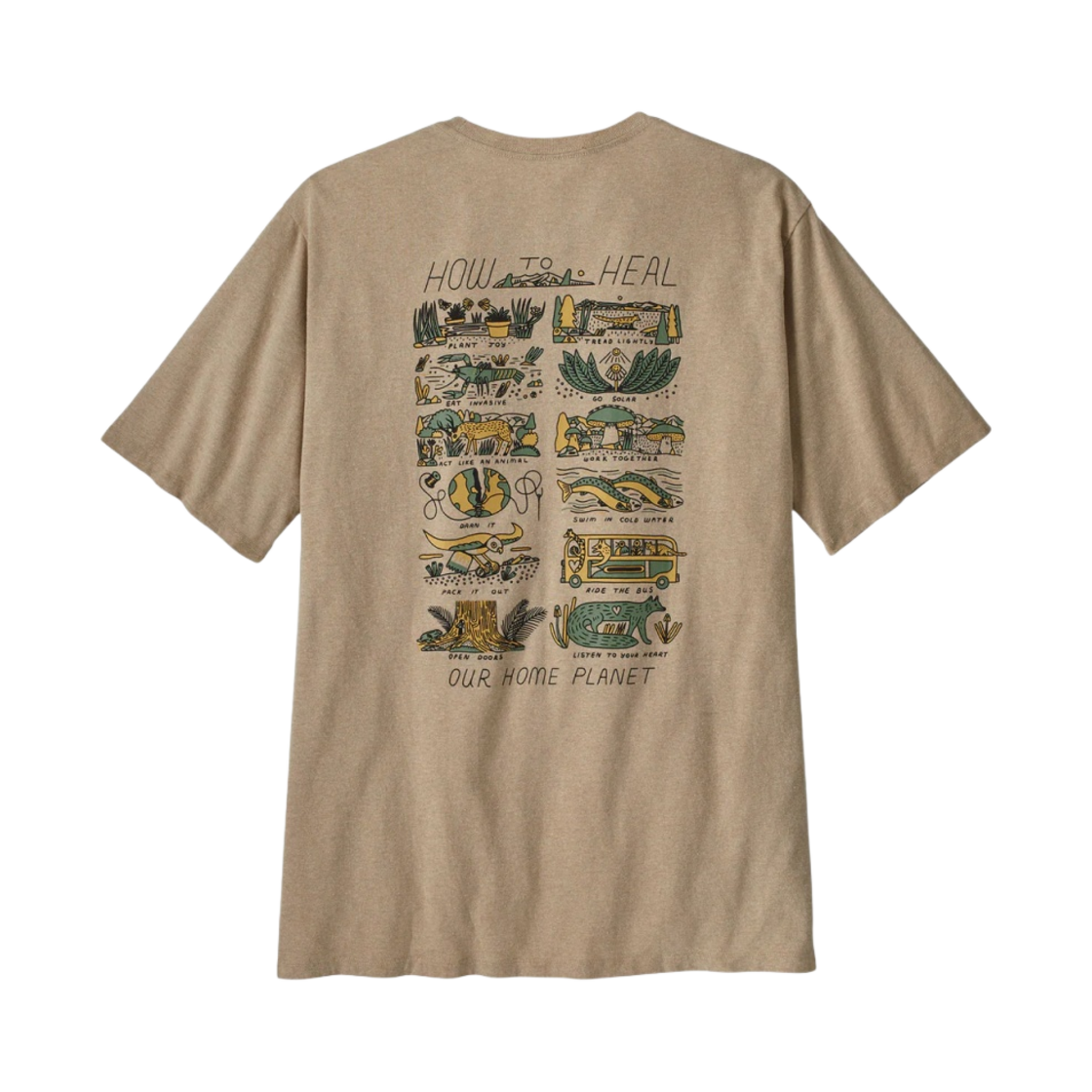 파타고니아 하우 투 힐 리스폰시빌리티 오어 탄(Patagonia How To Heal Responsibili-Tee Oar Tan) - 1