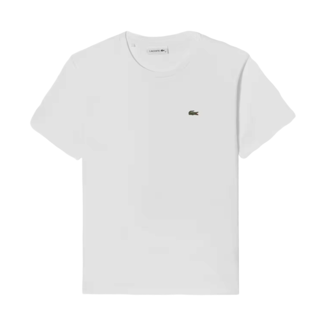 (W) 라코스테 베이직 크루넥 티셔츠 화이트((W) Lacoste Basic Crew Neck T-shirt White) - 1