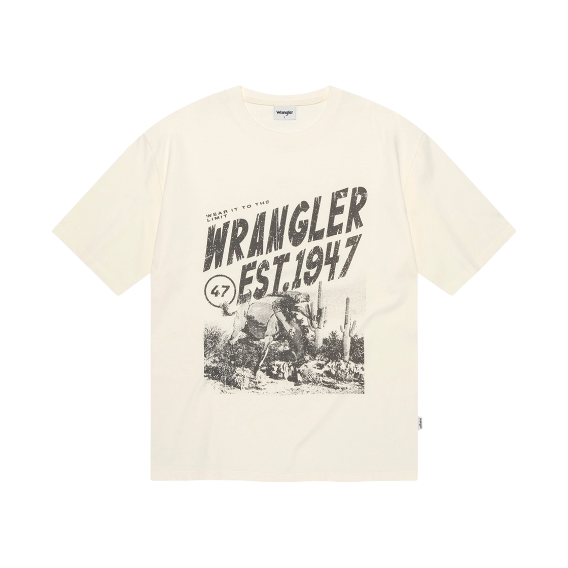 WR2502ST16IV Wrangler Cowboy In The Desert T-Shirt Ivory