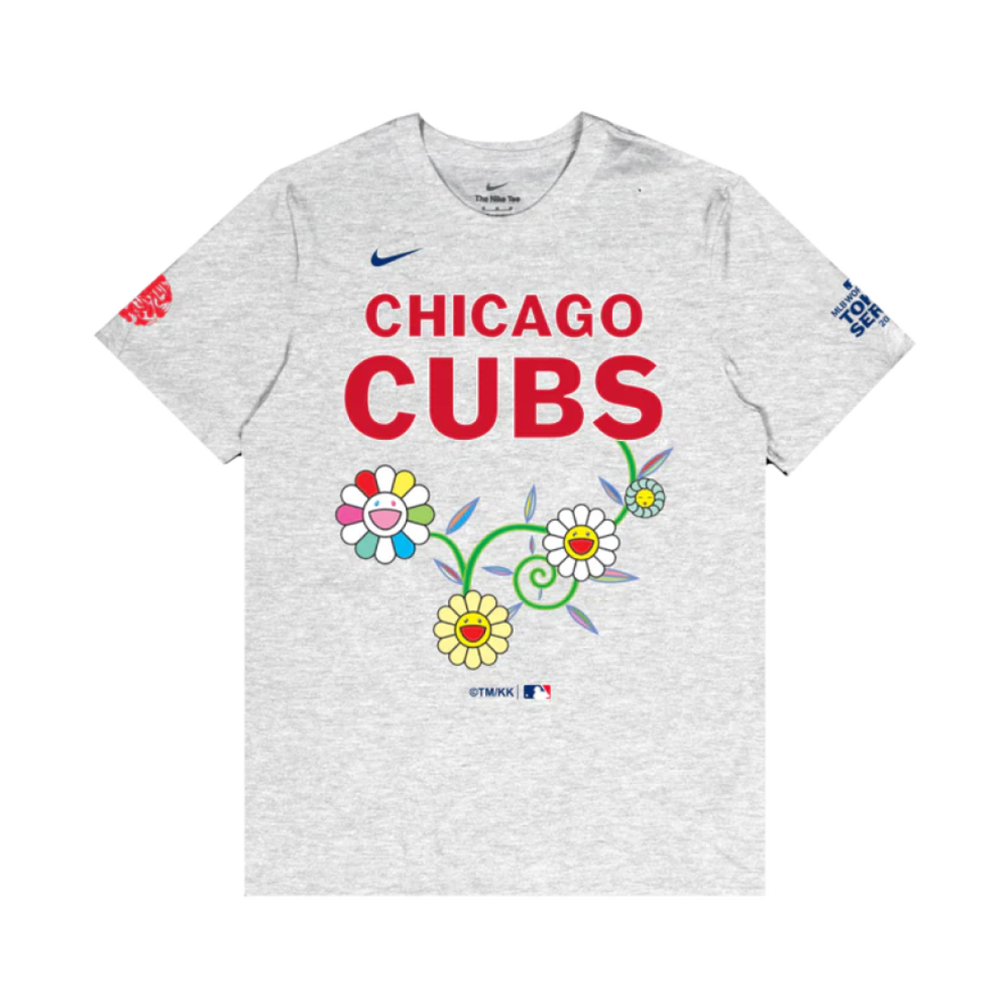 나이키 x 무라카미 타카시 x MLB 월드 투어 도쿄 시리즈 2025 컵스 숏슬리브 티셔츠 그레이(Nike x Murakami Takashi x MLB World Tour Tokyo Series 2025 Cubs SS T-Shirt Grey)