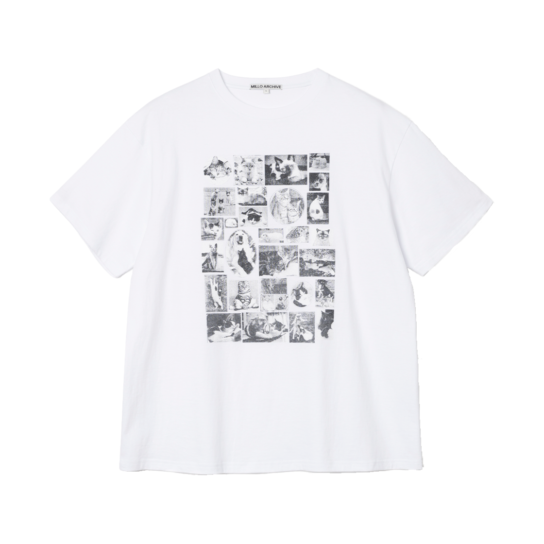 밀로 아카이브 커스텀 프레임 캣 티셔츠 화이트