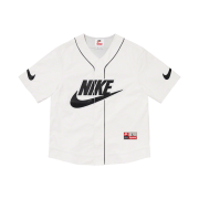 Supreme x Nike Leather Baseball Jersey White - 19FW