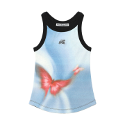 (W) CAVISH Printed Sleeveless Top Blue