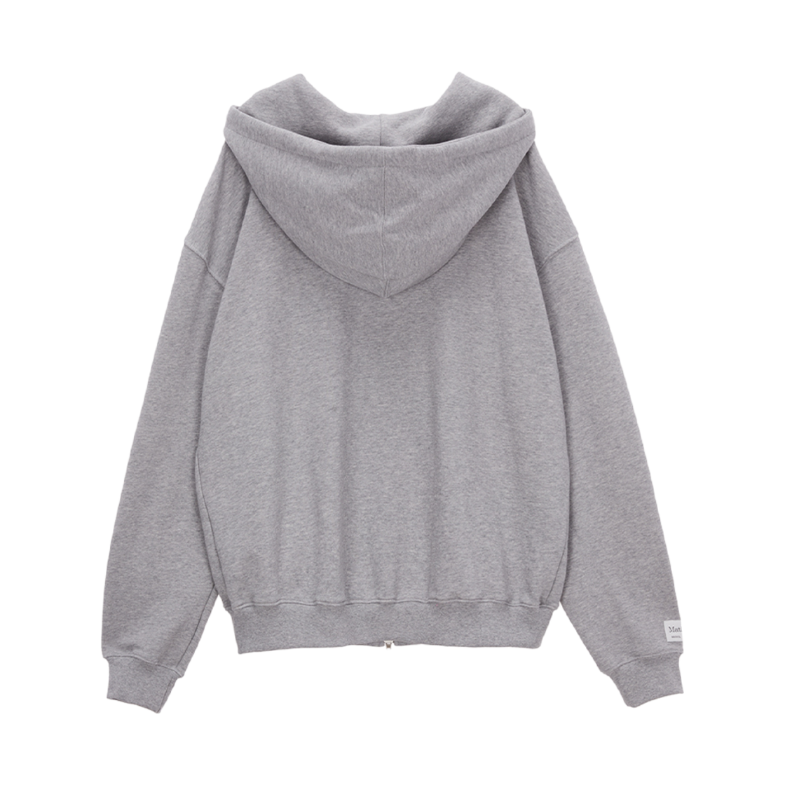 (W) 마뗑킴 마뗑 크레센도 로고 후디 집업 점퍼 그레이((W) Matin Kim Matin Crescendo Logo Hoody Zip Up Jumper Grey) - 2
