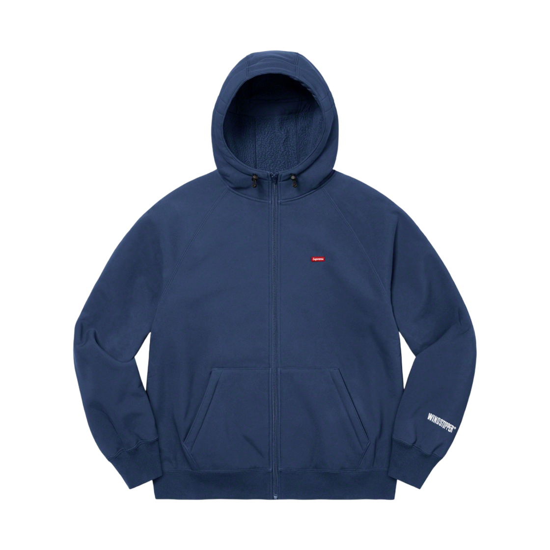 - Supreme Windstopper Zip Up Hooded Sweatshirt Navy - 21FW