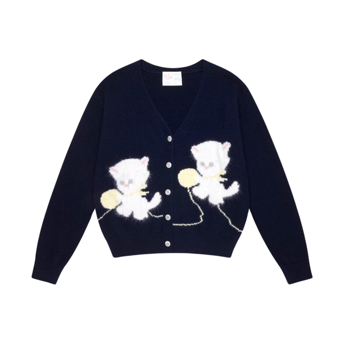 (W) 졸리레이드 캐시 브이넥 가디건 네이비((W) Jolielaide Cassie V-Neck Cardigan Navy)